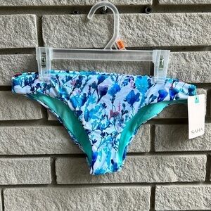 SAHA Rio Reversible Floral/Teal Bikini Bottom Size S